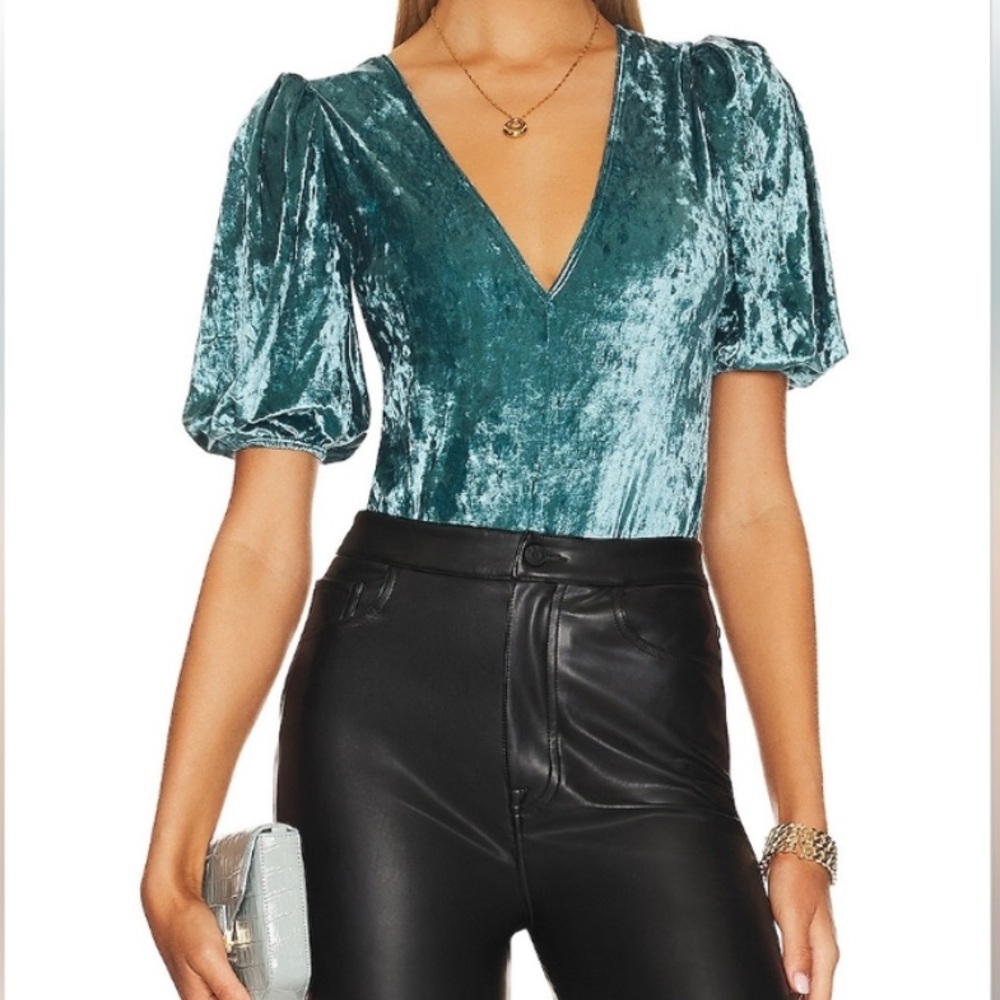 Free People Intimately Free NWT Don’t You Wish deep teal bodysuit small